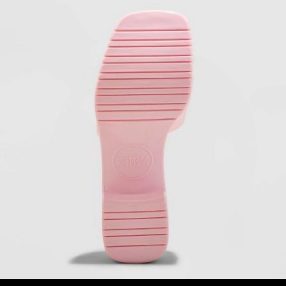 Mad Love Women's Marni Jelly Slide Mule Heels - Pink - Picture 4 of 5